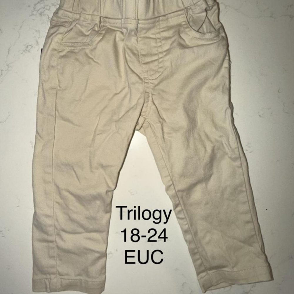 Trilogy cream & tan kids pants #trilogy #kidsfashion